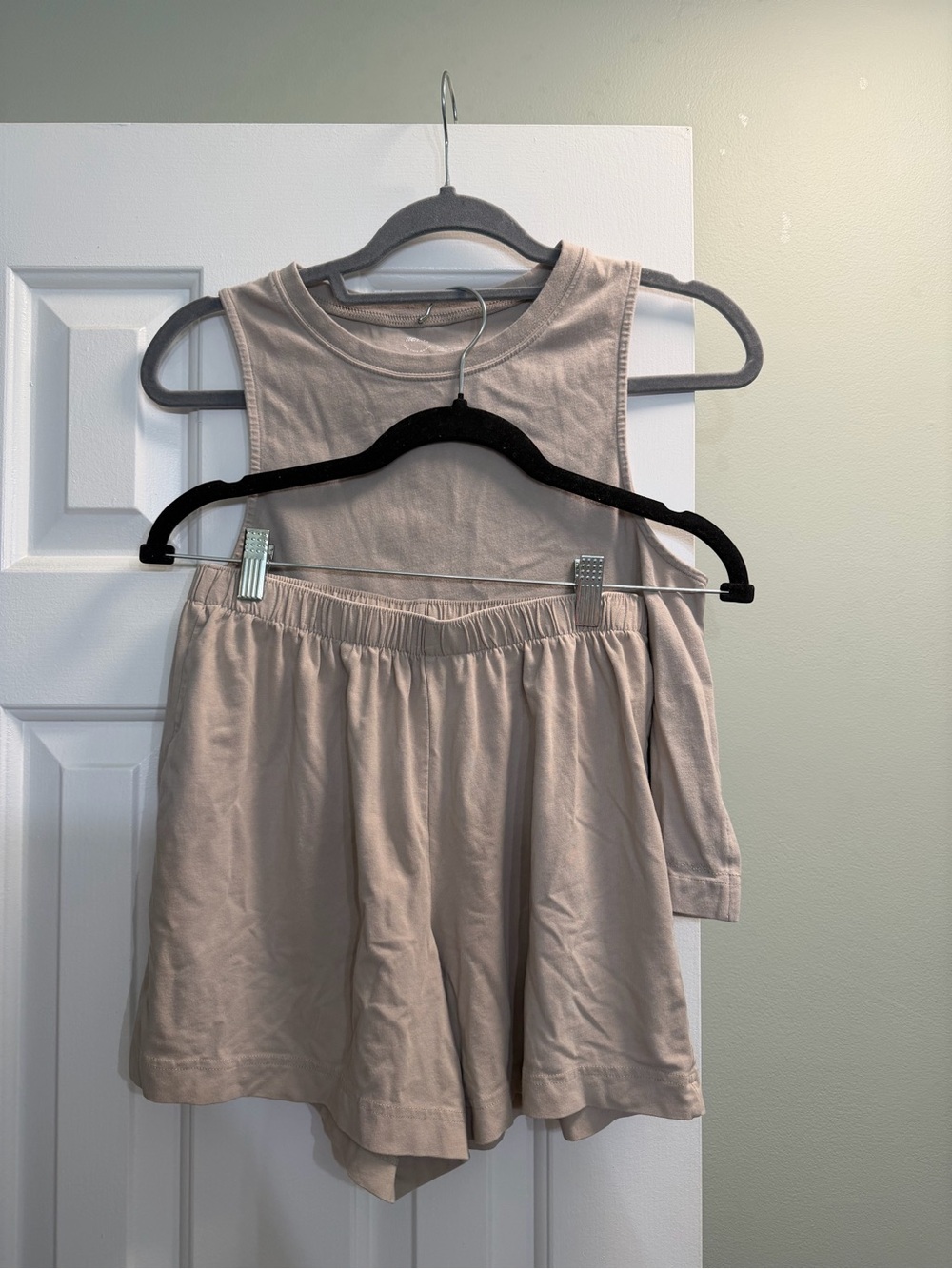 Aerie Sleeveless Tank and Pull-On Shorts Set - Taupe